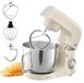 SENYA Multifunctionele keukenmachine, 1500 W, kom van roestvrij staal, 5 l, 10 snelheden + pulsfunctie, klopper, garde, haak inbegrepen, spatwaterdicht deksel met eierscheider, stil