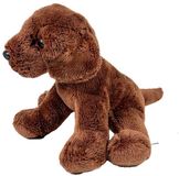 Bocalan Labrador en peluche assis 12 cm marron Enfants