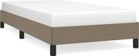vidaXL Bedframe zonder matras 90x200 cm stof taupe