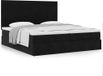 Prolenta Maison Exclusive - Ottomaans bedframe met matras, zwart, 200x200 cm, fluweel