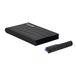 De TQE TQE-2530B 2.5 inch SATA HDD behuizing - Zwart