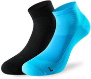 Lenz Sokken Running 3.0 Unisex Volwassenen Vochtregulerend Luchtdoorlatend Naadloos Verstevigde hak Verstevigde teen Effen Flashblue/Zwart