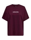 ONLY Onlvivvi Life S/S Lovely Top Jrs Dames Bordeaux