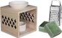 Ideas 4 Seasons Amberblokjes/geurblokjes cadeauset - dennen - inclusief geurbrander en mini rasp