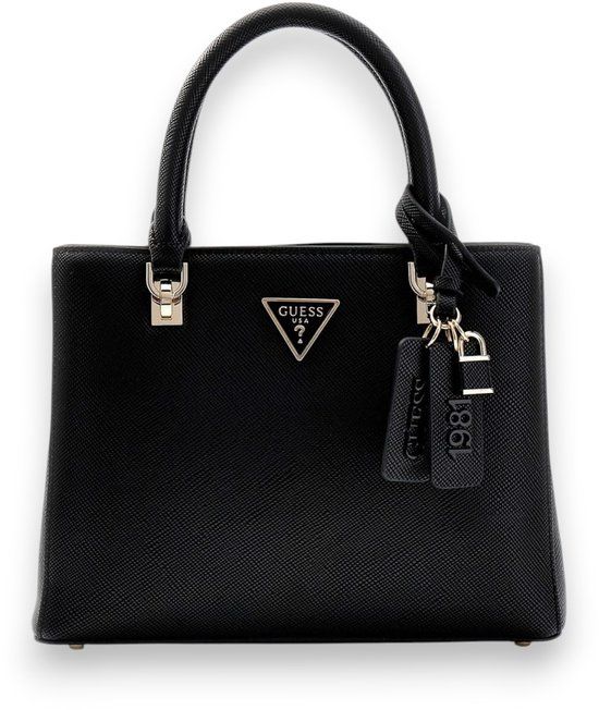 GUESS Noelle II Multi Compartment Satchel Black zwart