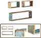 vidaXL Set de 3 étagères cube bois recyclé massif