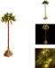 vidaXL Palmboom LED - 120cm - Groen - Decoratieve kerstboom