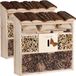 Cadoca Insectenhotel Set van 2 - Schorsdak Hout - 31x30,5x9,5cm