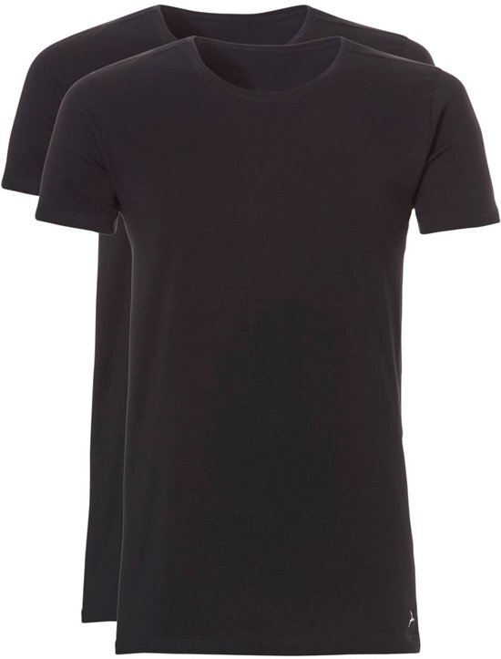 Ten Cate slimfit T-shirt set van 2 zwart heren Zwart