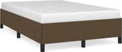 vidaXL Bedframe zonder matras, donkerbruin, 120x200 cm, stof