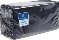 FASANA Zwarte papieren servetten - Vierkant 25cm x 25cm - 2000 stuks