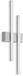 Telefunken Lampe murale d'extérieur LED Argent IP44 2 x 4W Lumière blanc chaud