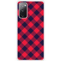 Tartan Rouge Bedrukt siliconen hoesje compatibel met Galaxy S20 FE