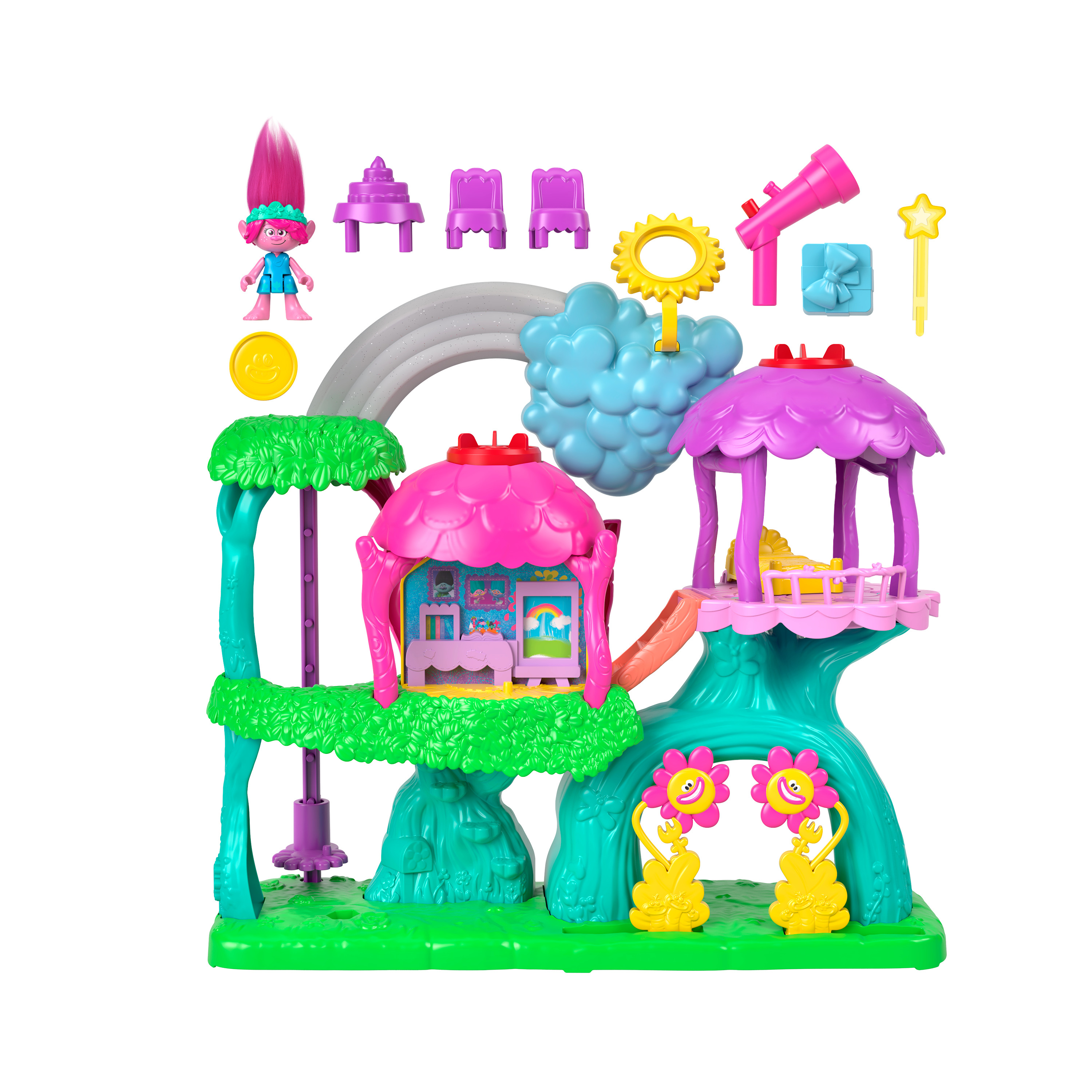 Fisher-Price Imaginext DreamWorks Trolls© Regenboogboomhut met Licht en Geluid