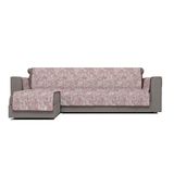 Italian Bed Linen "Glamour" Antislipbankhoes met Chaise-Longue Links, Bordeaux, 190cm
