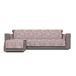 Italian Bed Linen "Glamour" Antislipbankhoes met Chaise-Longue Links, Bordeaux, 190cm