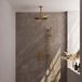 Brauer Gold Edition Thermostatische Regendoucheset Inbouw - Hoofddouche 30 cm - 3 Weg - Handdouche Staaf - Doucheslang - Geintegreerde Glijstang - Geborsteld Goud