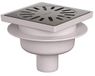 Xellanz Drain de douche 15 x 15 cm avec sortie inférieure - Inox