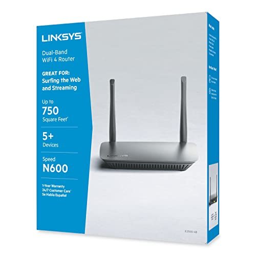 Linksys E2500 WiFi 4 IEEE 802.11n draadloze router 2,40 GHz