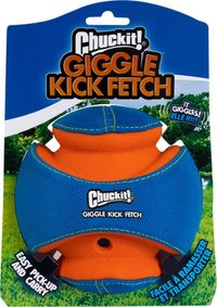 Chuckit! Giggle Kick Fetch - Jouets pour chien - Ø14 cm - Bleu/Orange