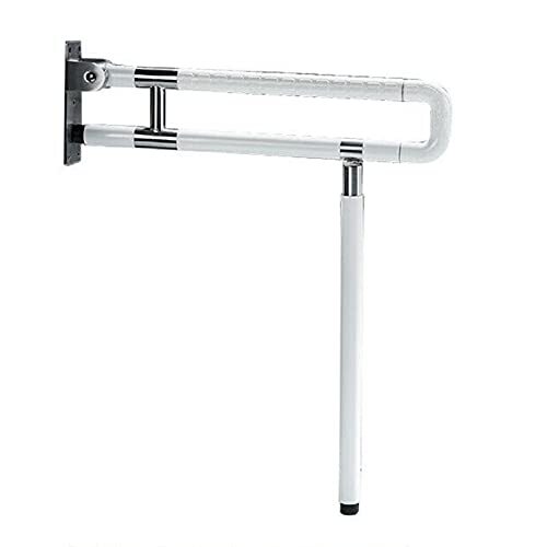 SHZICMY Wandsteungreep steunhulp wc-greep inklapbaar opstahulp toiletten handgreep veiligheidsgreep handgrepen voor senioren (60cm, wit)