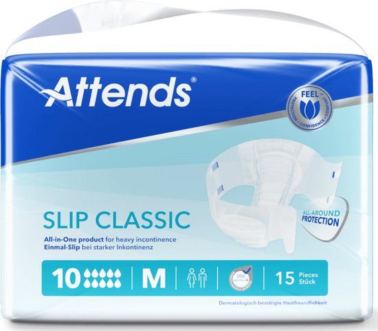 Attends Slip Classic 10 Medium - 15 stuks - Incontinentieluiers