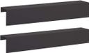 vidaXL Bordure de jardin - 2 pièces - 100 x 20 x 15 cm - Acier - Noir