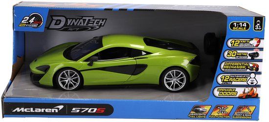 Dynatech McLaren – radiografisch bestuurbare auto – 1:14-schaal – neon groen