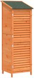 vidaXL Tuinschuur met dak bruin 59 x 56 x 176 cm massief vurenhout