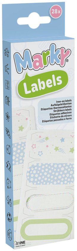 COLOP MARKY Strijklabels – Kleurrijke Designs – 28 Stuks