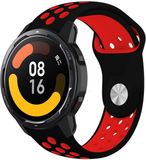 Strap-it Siliconen sport bandje - zwart/rood