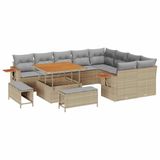 vidaXL - Tuinbank - Set - 13 - st - 11-Aantal - zitplaatsen - Beige - en - Lichtgrijs