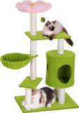Merkloos / Sans marque Bol Cat Tree with Flower Tree 100cm - Scratching Post, Cat Apartment, Hammock, Pink Sofa, Fluffy Ball, and Bell