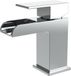 BES LED Wastafelkraan - Wastafelmengkraan - Leoni Waterval - Opbouw - Vierkant - Chroom