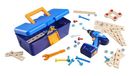 Eichhorn Construct Gereedschapskist, 65-delig constructiespeelgoed met boormachine, schroeven, bits en componenten, combineerbaar met alle sets, FSC-gecertificeerd hout, vanaf 3 jaar