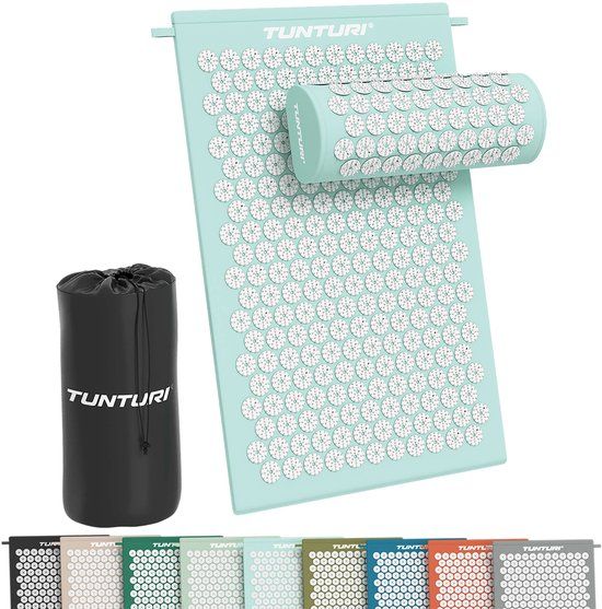 Tunturi Spijkermat met kussen - Lichtblauw