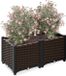 Merkloos Relaxdays plantenbak - met waterreservoir - kunststof - 38 x 80 x 40 cm - bruin