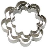 Staedter 3-delige set bloem terras cutter, zilver, 4/5/6 cm