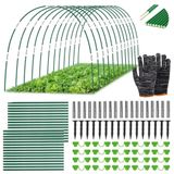Arceaux de tunnel pour plantes en fibre de verre enroulée de plastique 30 pièces