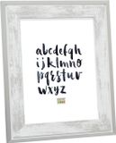 Deknudt Frames fotolijst S43RE1 - wit - zilverkleurige rand - 24x30 cm