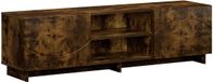 vidaXL Meuble TV 140 x 34,5 x 40 cm chêne fumé bois d'ingénierie