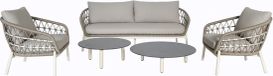 AVH-Collectie Montreal loungeset 5-delig taupe rope