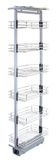 MonsterShop KuKoo Uittrekbare Keuken Kast - Zilver - RVS - 25.20 cm B x 220 cm H x 25.20 cm L