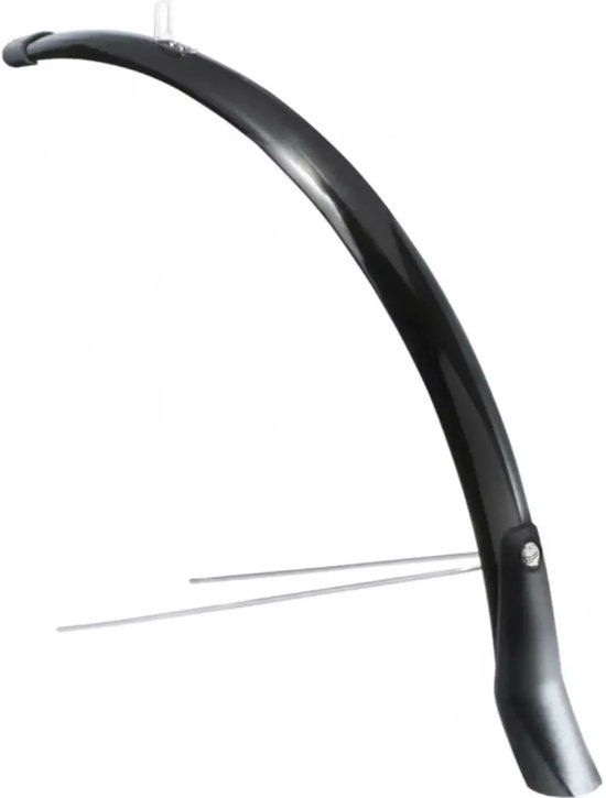 Eurofender Voorspatbord 28" - Onzichtbare Montage - 51 mm Breed - Zwart Kunststof