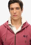 Superdry Essential Logo Washed Hoodie met Rits Heren XXL Bordeaux