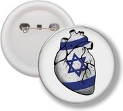 Merkloos / Sans marque KadoExpress Button Met Speld - Hart Israel
