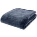 Catherine Lansfield Extra Large Raschel Velvet Touch 200X240cm Plaid Navy