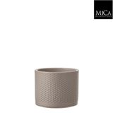 Mica Decorations Era pot rond lichtgrijs h10xd12 cm
