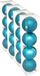 Jja Showroom And Head Office 16x stuks kerstballen turquoise blauw mix kunststof diameter 8 cm
