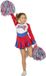 Witbaard Kostuum Cheerleader Rood/wit/blauw mt.128